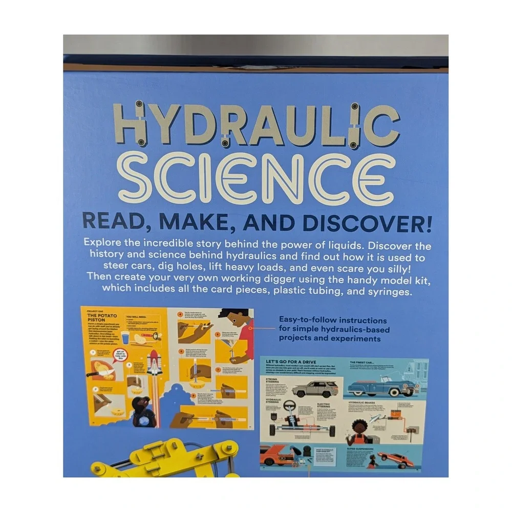 QEB Hydraulic Science Kit Build Your Own Working Digger Model STEM Toy Ages 8+